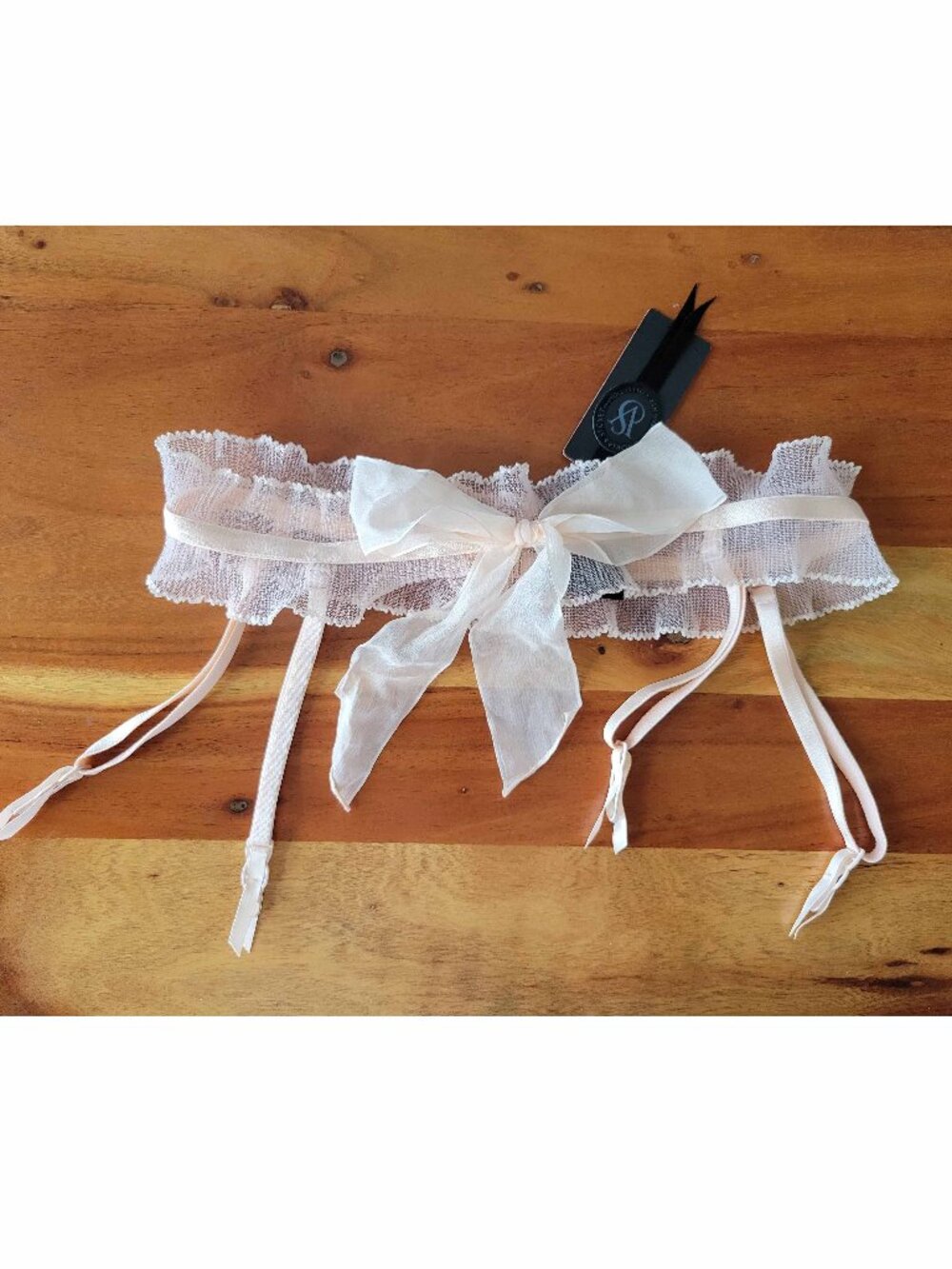 Victoria’s Secret Black Label XS/S Garter Belt Pale Pink Ruffled Bridal Couture